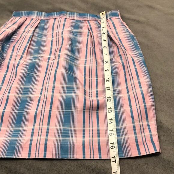 ASOS Pink Plaid A-line Skirt Woman Size 2 Lined - Picture 8 of 8